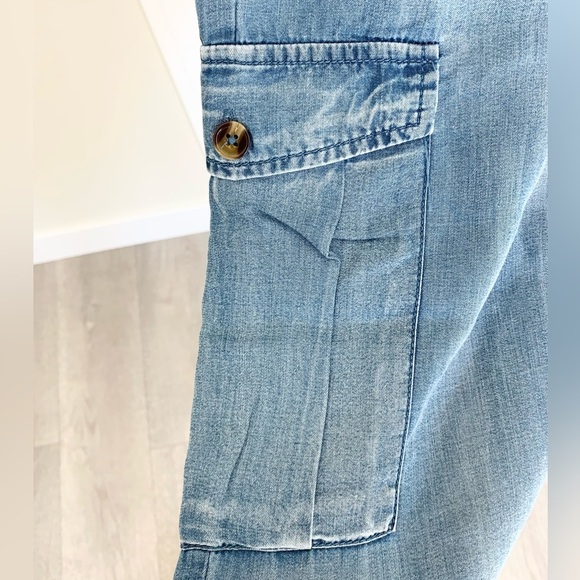 Chambray Wide Leg Pants - Picture 3 of 8